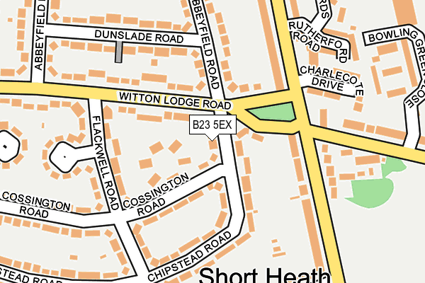 B23 5EX map - OS OpenMap – Local (Ordnance Survey)