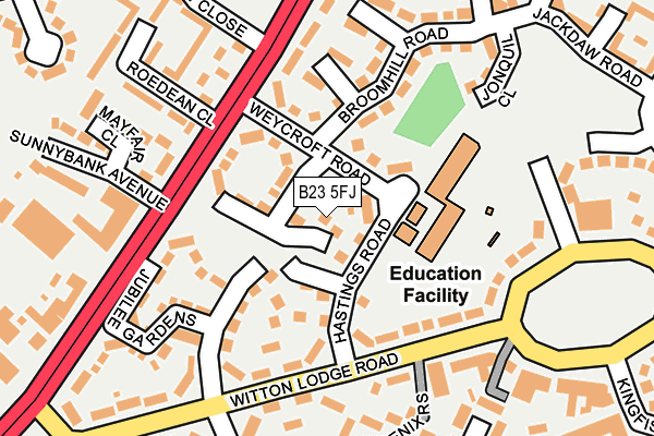 B23 5FJ map - OS OpenMap – Local (Ordnance Survey) B23 5FJ map - OS OpenMap – Local (Ordnance Survey)