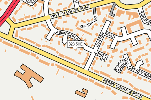B23 5HE map - OS OpenMap – Local (Ordnance Survey) B23 5HE map - OS OpenMap – Local (Ordnance Survey)