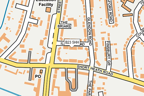 B23 5HH map - OS OpenMap – Local (Ordnance Survey) B23 5HH map - OS OpenMap – Local (Ordnance Survey)
