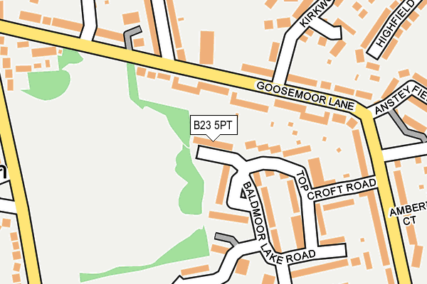 B23 5PT map - OS OpenMap – Local (Ordnance Survey) B23 5PT map - OS OpenMap – Local (Ordnance Survey)