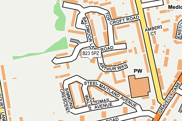 B23 5PZ map - OS OpenMap – Local (Ordnance Survey) B23 5PZ map - OS OpenMap – Local (Ordnance Survey)