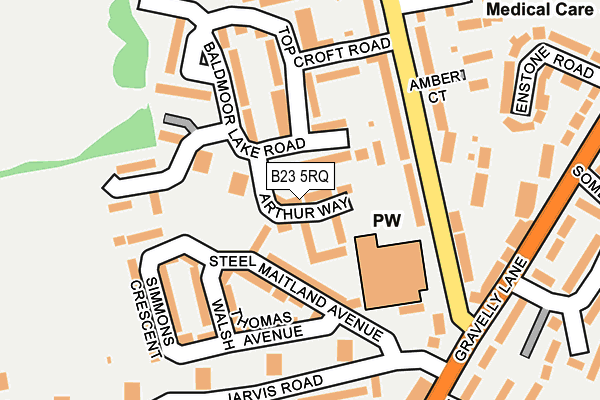 B23 5RQ map - OS OpenMap – Local (Ordnance Survey) B23 5RQ map - OS OpenMap – Local (Ordnance Survey)