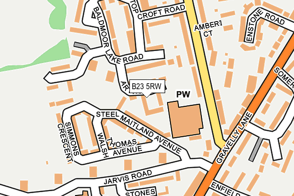 B23 5RW map - OS OpenMap – Local (Ordnance Survey) B23 5RW map - OS OpenMap – Local (Ordnance Survey)