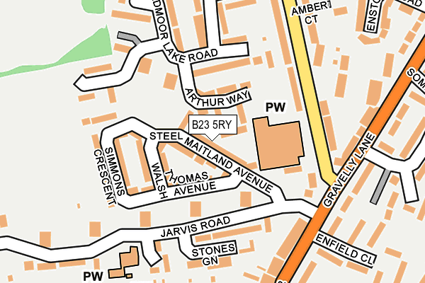 B23 5RY map - OS OpenMap – Local (Ordnance Survey) B23 5RY map - OS OpenMap – Local (Ordnance Survey)