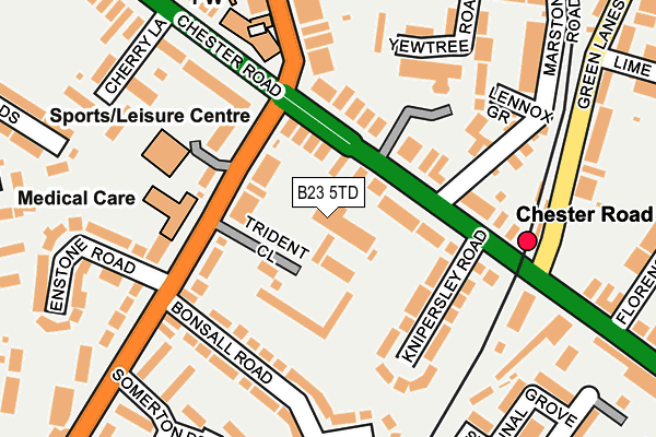 B23 5TD map - OS OpenMap – Local (Ordnance Survey) B23 5TD map - OS OpenMap – Local (Ordnance Survey)