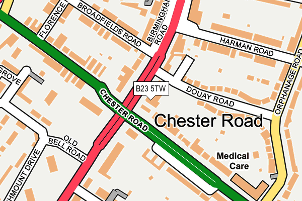B23 5TW map - OS OpenMap – Local (Ordnance Survey) B23 5TW map - OS OpenMap – Local (Ordnance Survey)