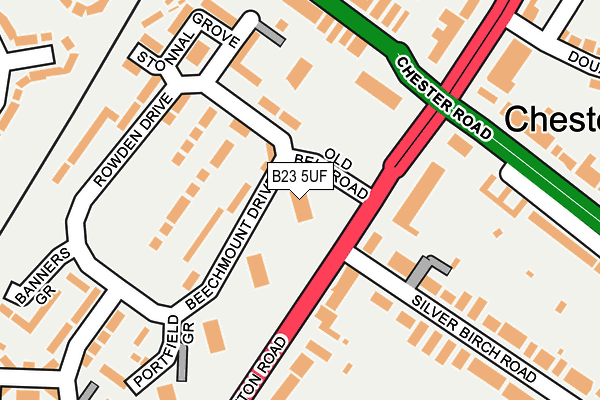 B23 5UF map - OS OpenMap – Local (Ordnance Survey) B23 5UF map - OS OpenMap – Local (Ordnance Survey)