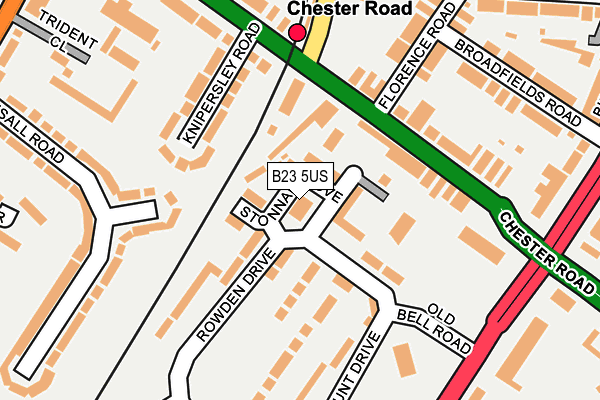 B23 5US map - OS OpenMap – Local (Ordnance Survey) B23 5US map - OS OpenMap – Local (Ordnance Survey)