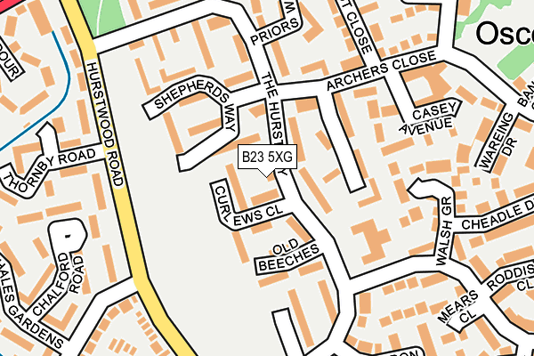 B23 5XG map - OS OpenMap – Local (Ordnance Survey) B23 5XG map - OS OpenMap – Local (Ordnance Survey)