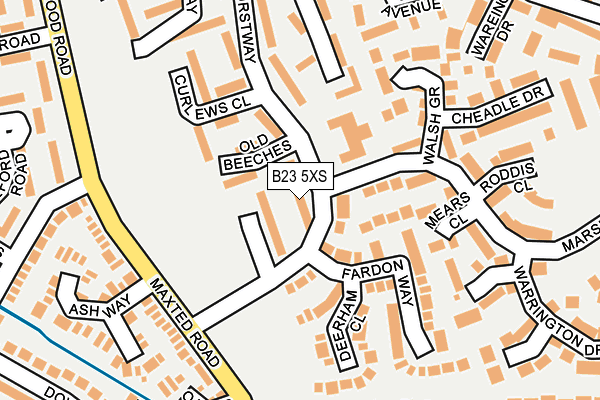 B23 5XS map - OS OpenMap – Local (Ordnance Survey) B23 5XS map - OS OpenMap – Local (Ordnance Survey)