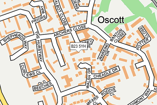 B23 5YH map - OS OpenMap – Local (Ordnance Survey) B23 5YH map - OS OpenMap – Local (Ordnance Survey)