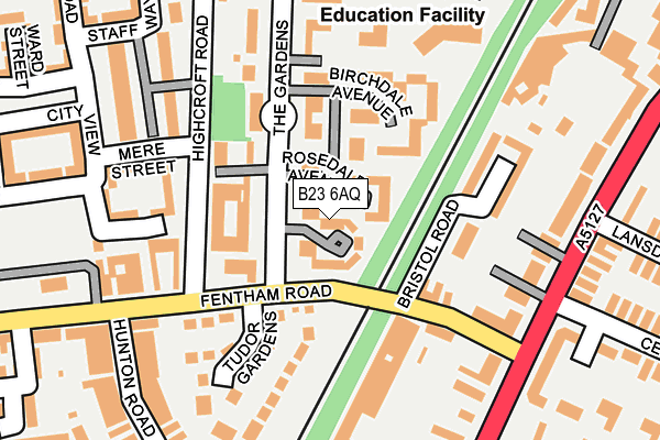 B23 6AQ map - OS OpenMap – Local (Ordnance Survey) B23 6AQ map - OS OpenMap – Local (Ordnance Survey)