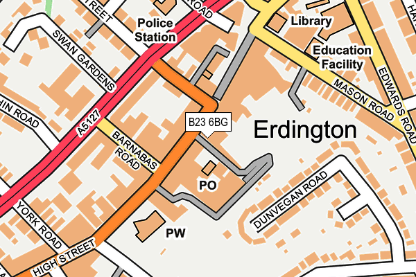 B23 6BG map - OS OpenMap – Local (Ordnance Survey) B23 6BG map - OS OpenMap – Local (Ordnance Survey)