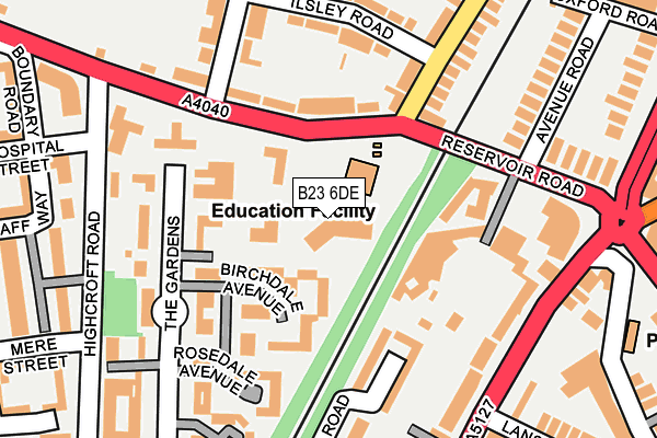 B23 6DE map - OS OpenMap – Local (Ordnance Survey) B23 6DE map - OS OpenMap – Local (Ordnance Survey)
