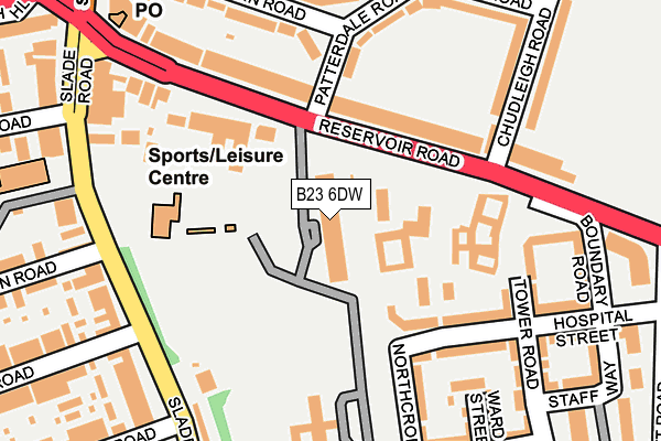 B23 6DW map - OS OpenMap – Local (Ordnance Survey) B23 6DW map - OS OpenMap – Local (Ordnance Survey)