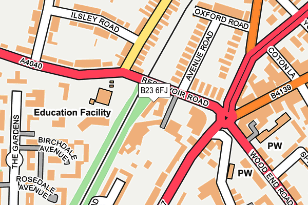 B23 6FJ map - OS OpenMap – Local (Ordnance Survey) B23 6FJ map - OS OpenMap – Local (Ordnance Survey)