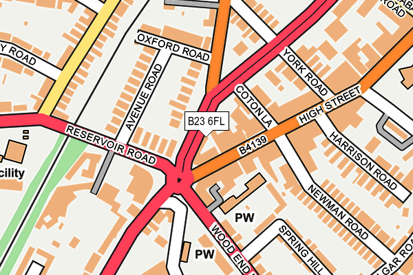 B23 6FL map - OS OpenMap – Local (Ordnance Survey) B23 6FL map - OS OpenMap – Local (Ordnance Survey)