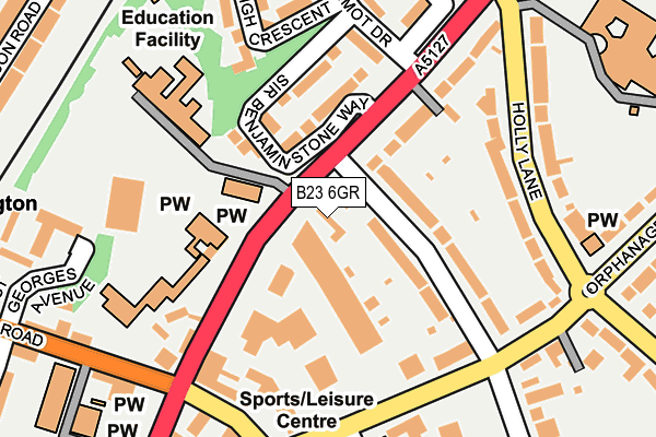 B23 6GR map - OS OpenMap – Local (Ordnance Survey) B23 6GR map - OS OpenMap – Local (Ordnance Survey)