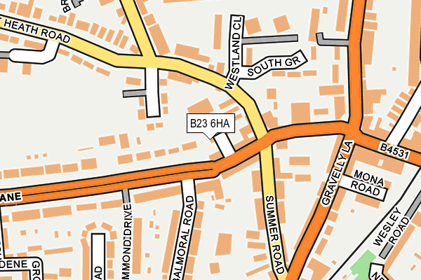B23 6HA map - OS OpenMap – Local (Ordnance Survey) B23 6HA map - OS OpenMap – Local (Ordnance Survey)