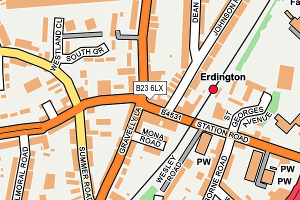 B23 6LX map - OS OpenMap – Local (Ordnance Survey) B23 6LX map - OS OpenMap – Local (Ordnance Survey)
