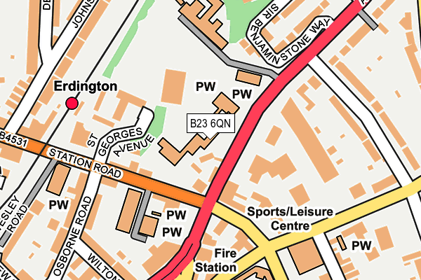 B23 6QN map - OS OpenMap – Local (Ordnance Survey) B23 6QN map - OS OpenMap – Local (Ordnance Survey)