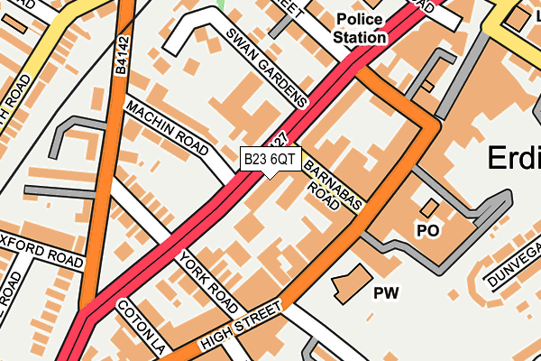 B23 6QT map - OS OpenMap – Local (Ordnance Survey) B23 6QT map - OS OpenMap – Local (Ordnance Survey)