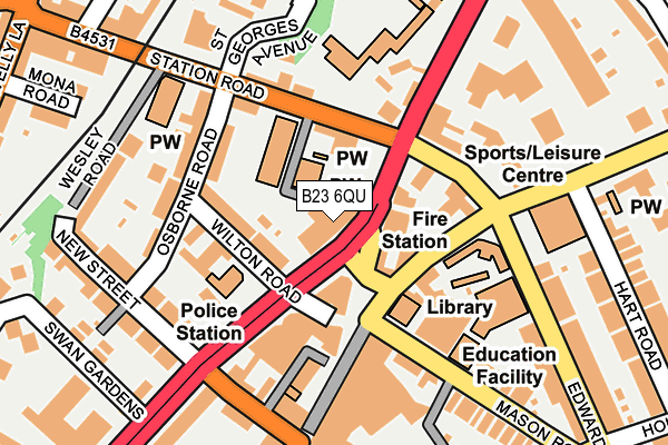 B23 6QU map - OS OpenMap – Local (Ordnance Survey) B23 6QU map - OS OpenMap – Local (Ordnance Survey)