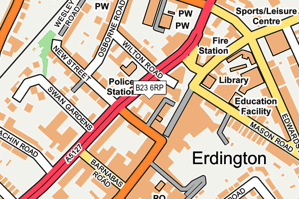 B23 6RP map - OS OpenMap – Local (Ordnance Survey) B23 6RP map - OS OpenMap – Local (Ordnance Survey)