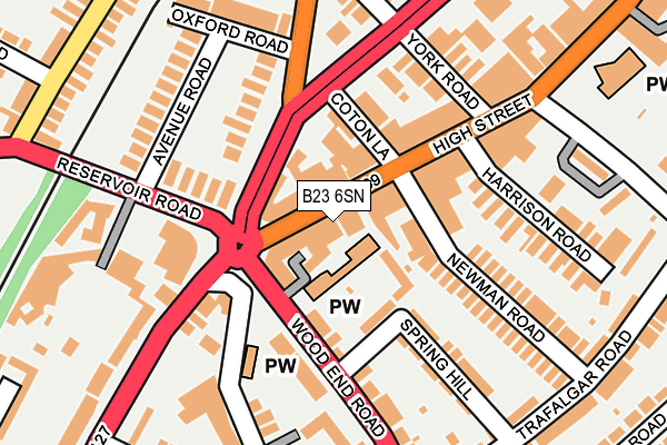 B23 6SN map - OS OpenMap – Local (Ordnance Survey) B23 6SN map - OS OpenMap – Local (Ordnance Survey)