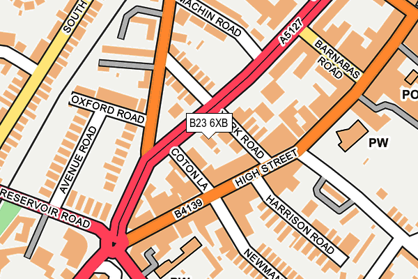 B23 6XB map - OS OpenMap – Local (Ordnance Survey) B23 6XB map - OS OpenMap – Local (Ordnance Survey)