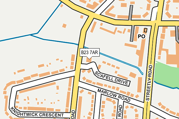 B23 7AR map - OS OpenMap – Local (Ordnance Survey) B23 7AR map - OS OpenMap – Local (Ordnance Survey)