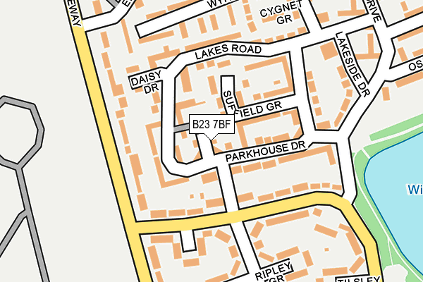 B23 7BF map - OS OpenMap – Local (Ordnance Survey) B23 7BF map - OS OpenMap – Local (Ordnance Survey)