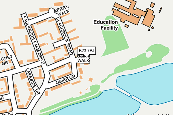 B23 7BJ map - OS OpenMap – Local (Ordnance Survey) B23 7BJ map - OS OpenMap – Local (Ordnance Survey)