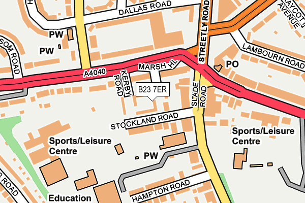 B23 7ER map - OS OpenMap – Local (Ordnance Survey) B23 7ER map - OS OpenMap – Local (Ordnance Survey)