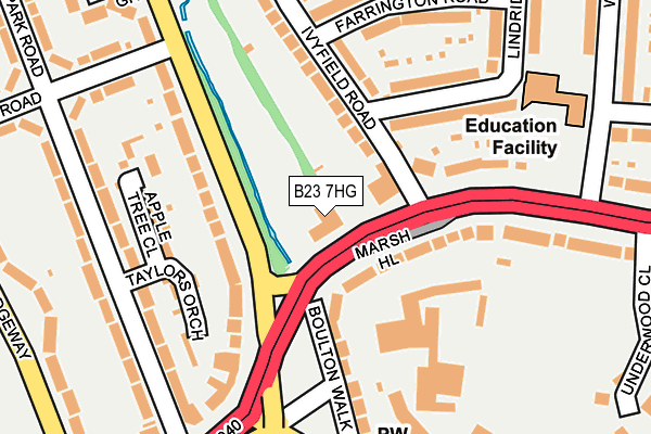 B23 7HG map - OS OpenMap – Local (Ordnance Survey) B23 7HG map - OS OpenMap – Local (Ordnance Survey)