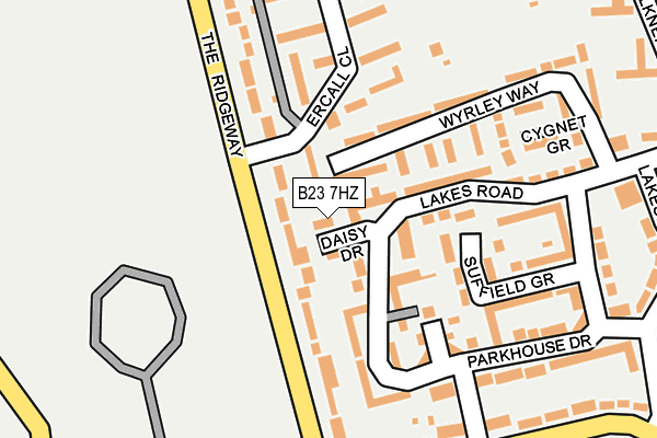 B23 7HZ map - OS OpenMap – Local (Ordnance Survey) B23 7HZ map - OS OpenMap – Local (Ordnance Survey)