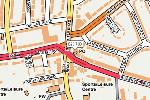 B23 7JD map - OS OpenMap – Local (Ordnance Survey) B23 7JD map - OS OpenMap – Local (Ordnance Survey)