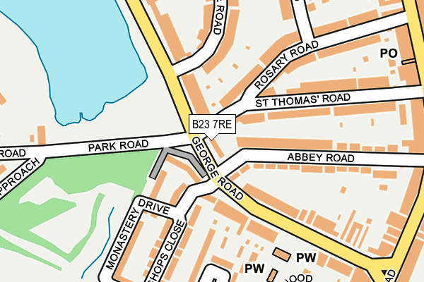 B23 7RE map - OS OpenMap – Local (Ordnance Survey) B23 7RE map - OS OpenMap – Local (Ordnance Survey)