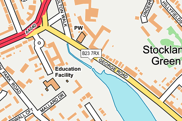B23 7RX map - OS OpenMap – Local (Ordnance Survey) B23 7RX map - OS OpenMap – Local (Ordnance Survey)