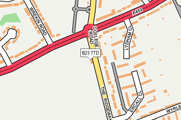 B23 7TD map - OS OpenMap – Local (Ordnance Survey) B23 7TD map - OS OpenMap – Local (Ordnance Survey)
