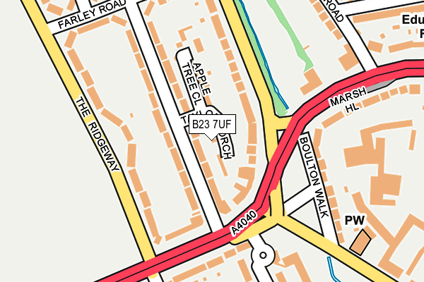 B23 7UF map - OS OpenMap – Local (Ordnance Survey) B23 7UF map - OS OpenMap – Local (Ordnance Survey)