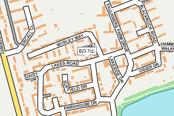 B23 7UL map - OS OpenMap – Local (Ordnance Survey) B23 7UL map - OS OpenMap – Local (Ordnance Survey)