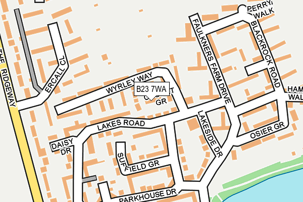 B23 7WA map - OS OpenMap – Local (Ordnance Survey) B23 7WA map - OS OpenMap – Local (Ordnance Survey)