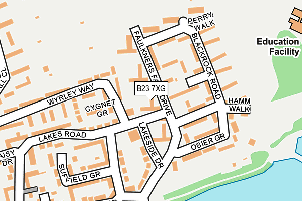 B23 7XG map - OS OpenMap – Local (Ordnance Survey) B23 7XG map - OS OpenMap – Local (Ordnance Survey)