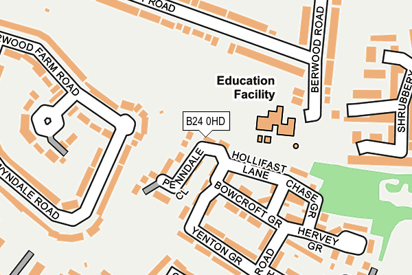 B24 0HD map - OS OpenMap – Local (Ordnance Survey) B24 0HD map - OS OpenMap – Local (Ordnance Survey)