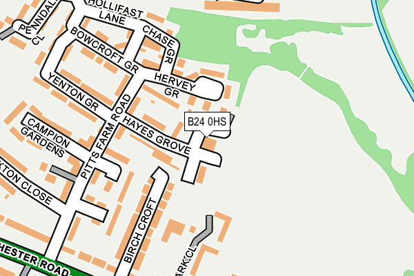 B24 0HS map - OS OpenMap – Local (Ordnance Survey) B24 0HS map - OS OpenMap – Local (Ordnance Survey)