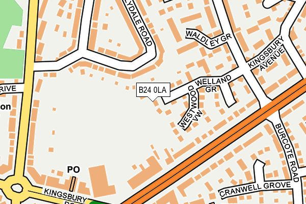 B24 0LA map - OS OpenMap – Local (Ordnance Survey) B24 0LA map - OS OpenMap – Local (Ordnance Survey)
