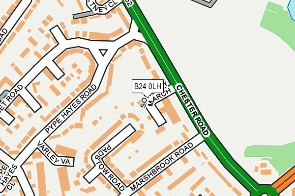 B24 0LH map - OS OpenMap – Local (Ordnance Survey) B24 0LH map - OS OpenMap – Local (Ordnance Survey)