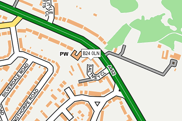 B24 0LN map - OS OpenMap – Local (Ordnance Survey) B24 0LN map - OS OpenMap – Local (Ordnance Survey)